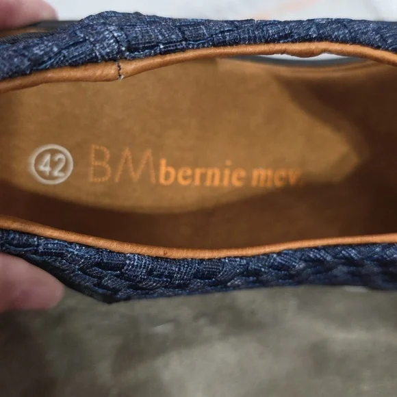 NEW Bernie Mev "Marcelo" Women's Wedge Sandals Lace Up Woven Denim 2 Laces 42/11 - Picture 2 of 11